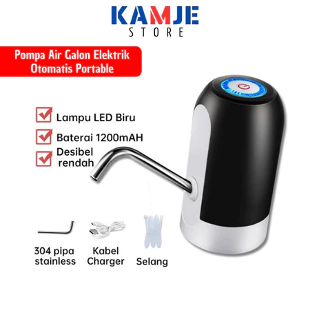 KAMJE Pompa Dispenser Air Galon Elektrik Otomatis Water Pump Rechargerable