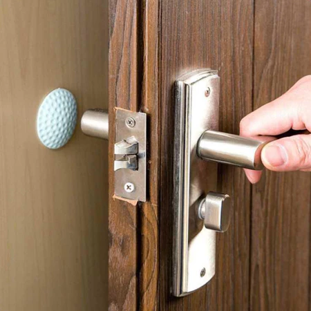 KAMJE Bantalan Karet Ganjelan Pengganjal Penahan Gagang Pintu Silikon Anti Lecet