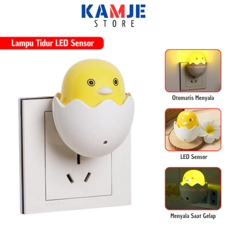 KAMJE Lampu Tidur Hias Kamar Aesthetic LED Sensor Cahaya Hemat Energi