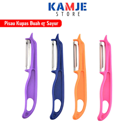 KAMJE Pisau Pengupas Kulit Buah Sayuran Peeler Parutan Wortel Kentang Apel Alat Kupas Serbaguna