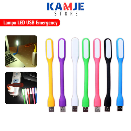 KAMJE Lampu LED USB Portable Emergency Flexible Stik Stick Lamp Baca Belajar Laptop Powerbank