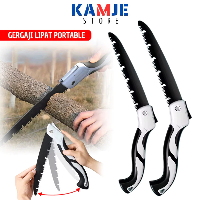 KAMJE Gergaji Kayu Lipat Portable Super Tajam Anti Slip Tahan Karat 210MM