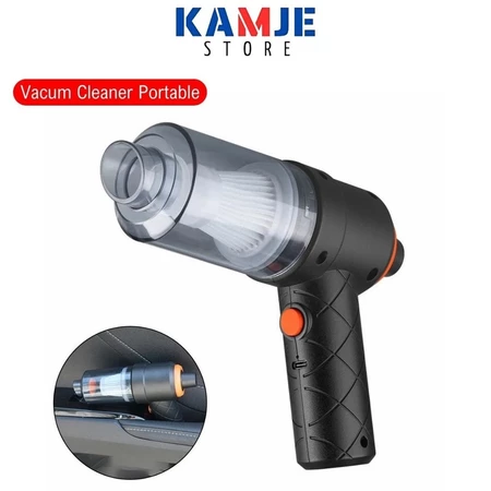 KAMJE Vacuum Cleaner Penyedot Debu Portable Rumah Mobil Mini USB 2in1 Tanpa Kabel Multifungsi
