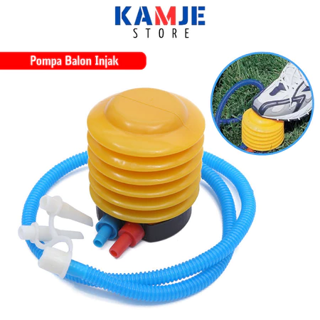 KAMJE Pompa Balon Angin Injak Mini Portable Pelampung Renang Bola Serbaguna