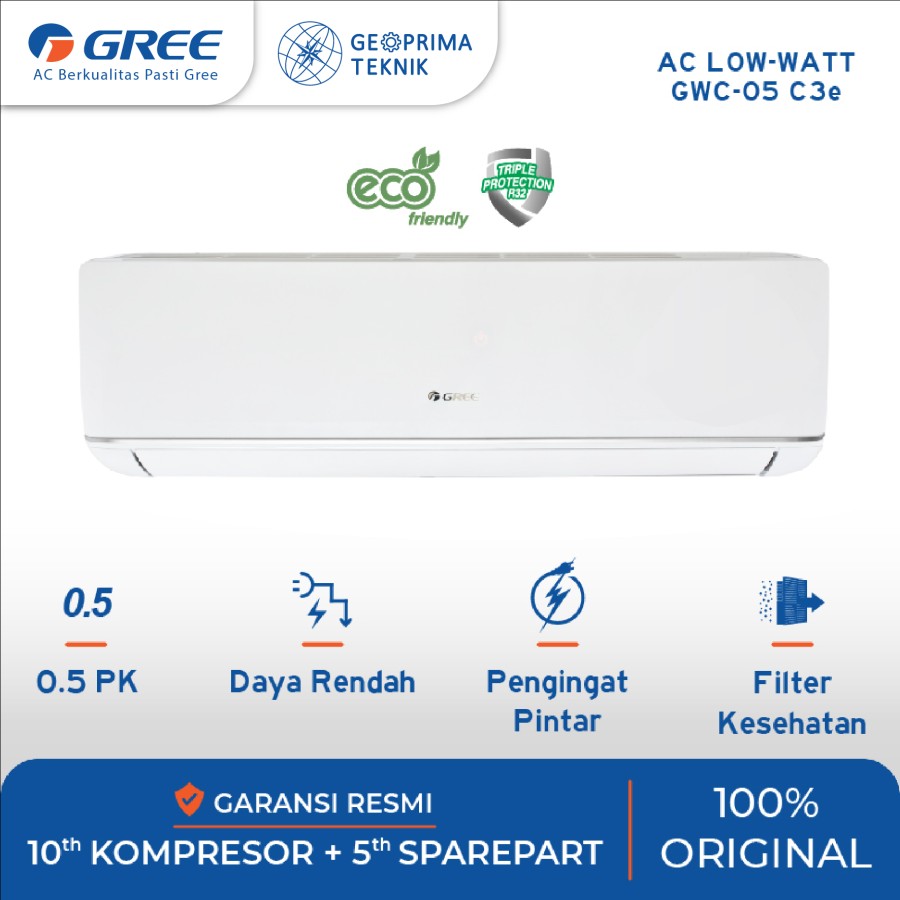 AC GREE LOW - WATT 1/2 PK GWC-05C3E