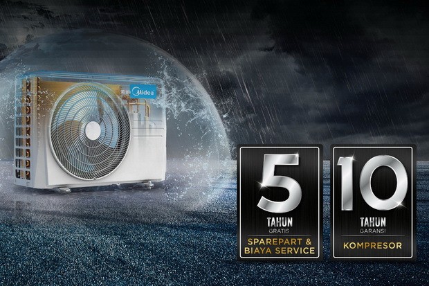 MIDEA 0,5 PK (MSAF-05CRN2) PAKET INSTALASI 5 METER