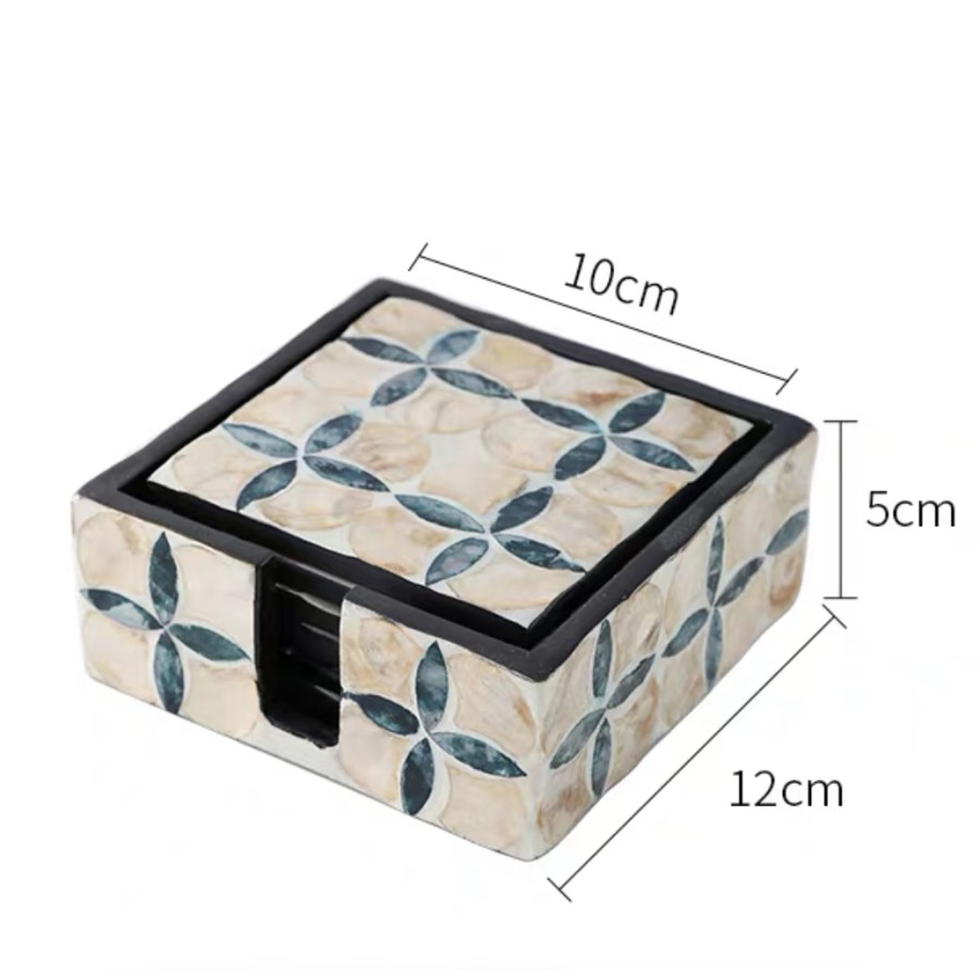 Kamau Coaster set 6 pcs | Tatakan Gelas | Alas Gelas | Gift Set