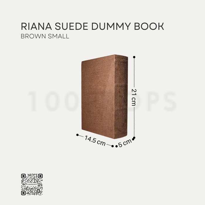 Riana Suede Dummy Book Decor Fabric Decor Home Accessories
