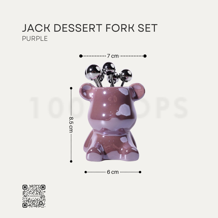 Dessert Fork Set with Holder
