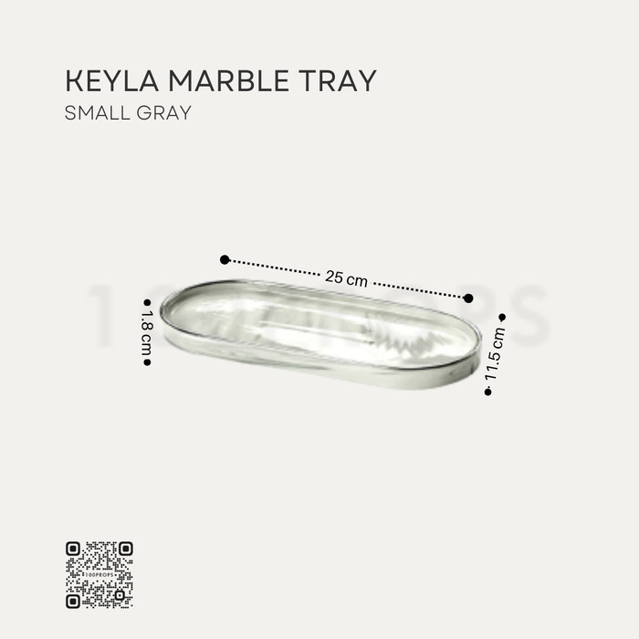 Keyla Marble Tray Ceramic Organizer