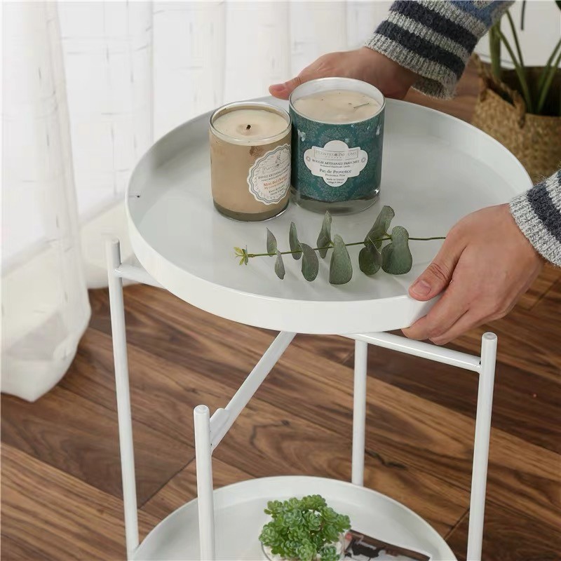 Arlo Double Tier Side Table / Nakas / Coffee table/ Meja Tamu - Putih