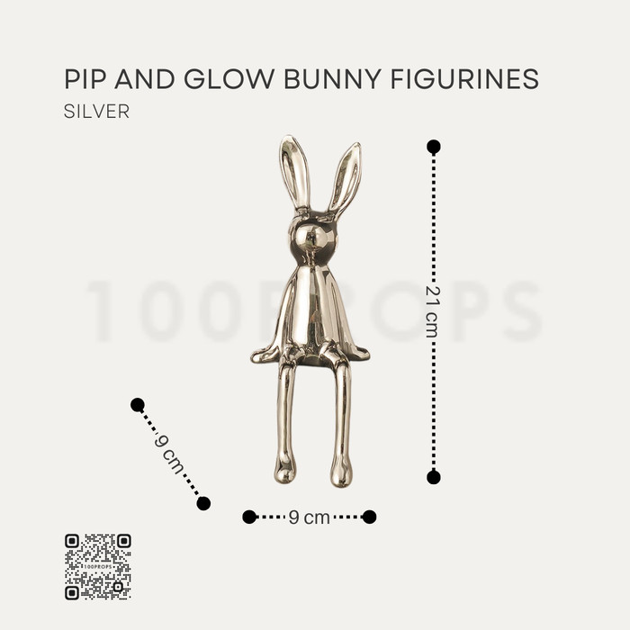 Pip and Glow Bunny Figurines Table Home Decorative Interior