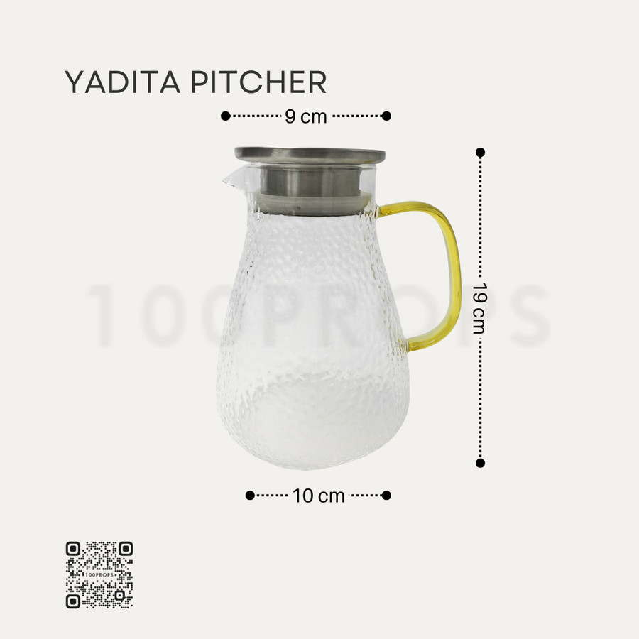 Pitcher Glass / Pot Kaca / Teko Kaca Botol Kulkas