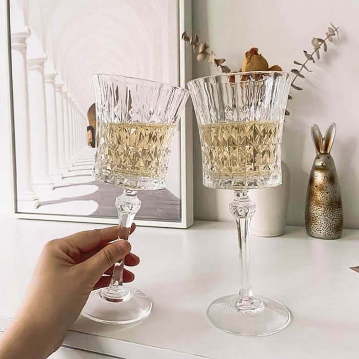 Lady Diamond Crystal Glass Wine Drink | Gelas Pesta bahan Kristal