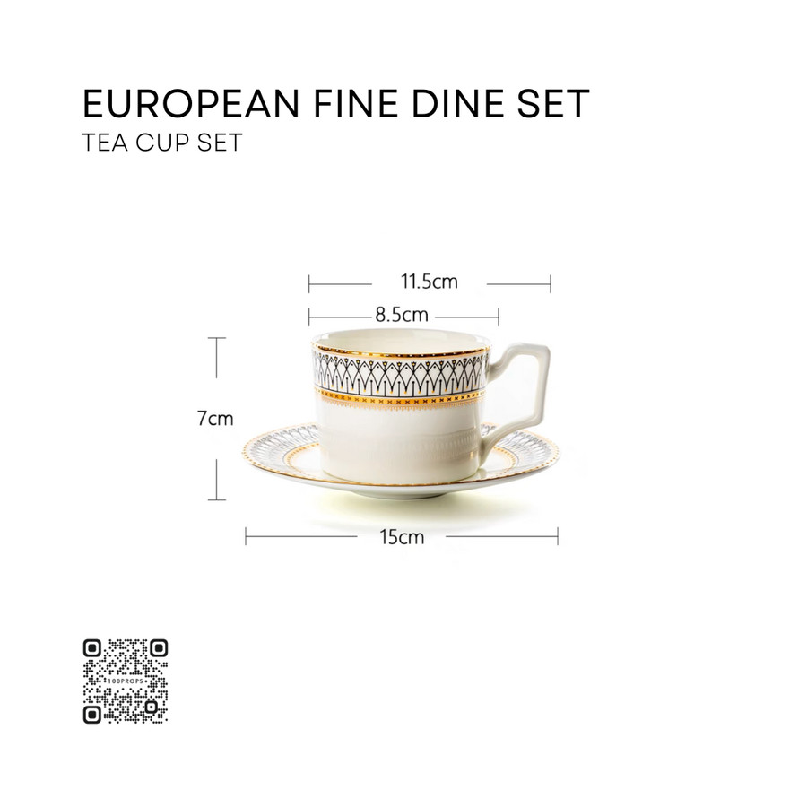 European Teacup Set/ Set Cangkir Gelas Teh / Set Teatime