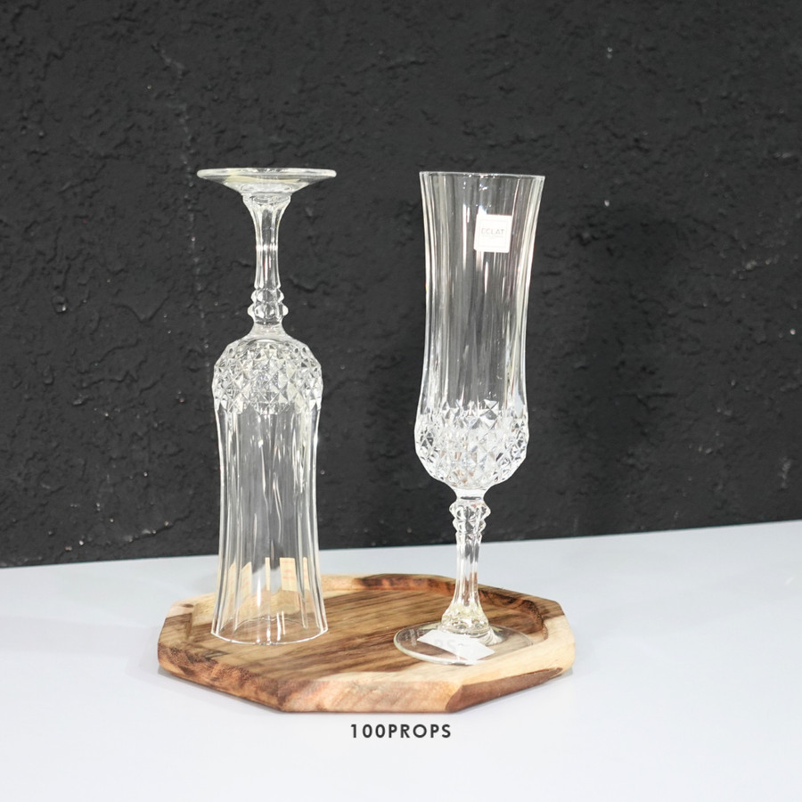 Long Champ Semi Crystal Champagne | Gelas Kristal | Gelas Pesta Cantik