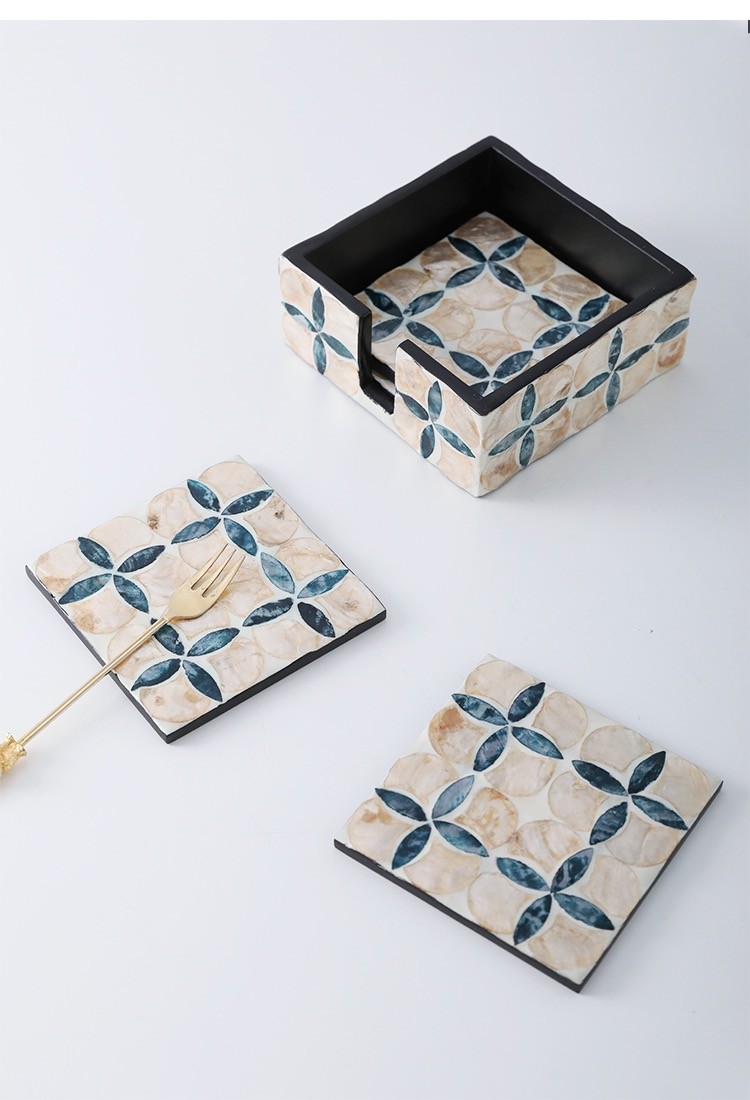 Kamau Coaster set 6 pcs | Tatakan Gelas | Alas Gelas | Gift Set