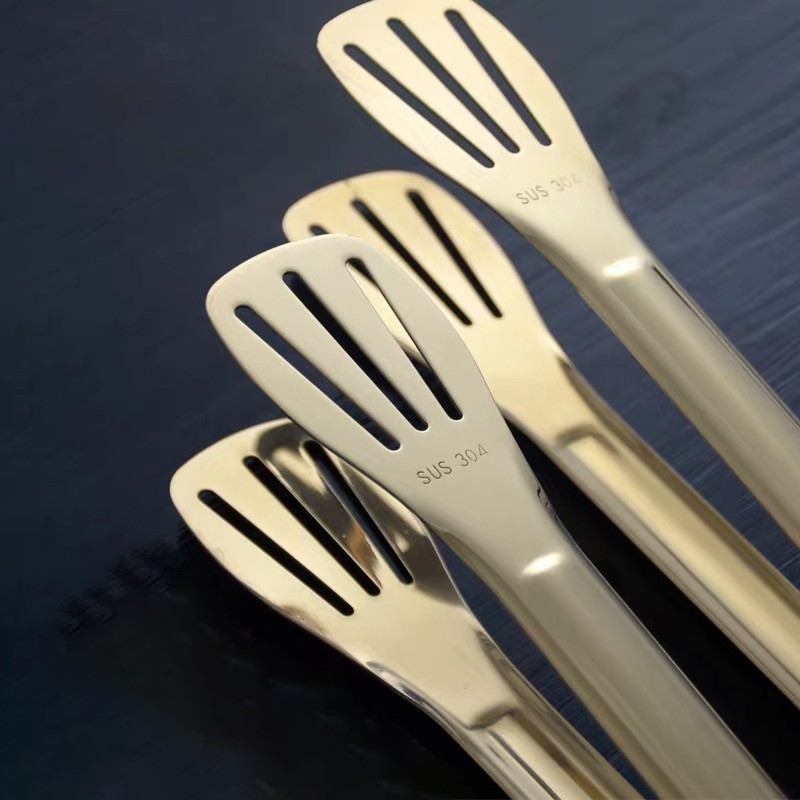 Gold Stainless Tongs/Ice Tongs/Salad Tongs/Capit Es/Capit Salad Mie - Tongs Serbaguna