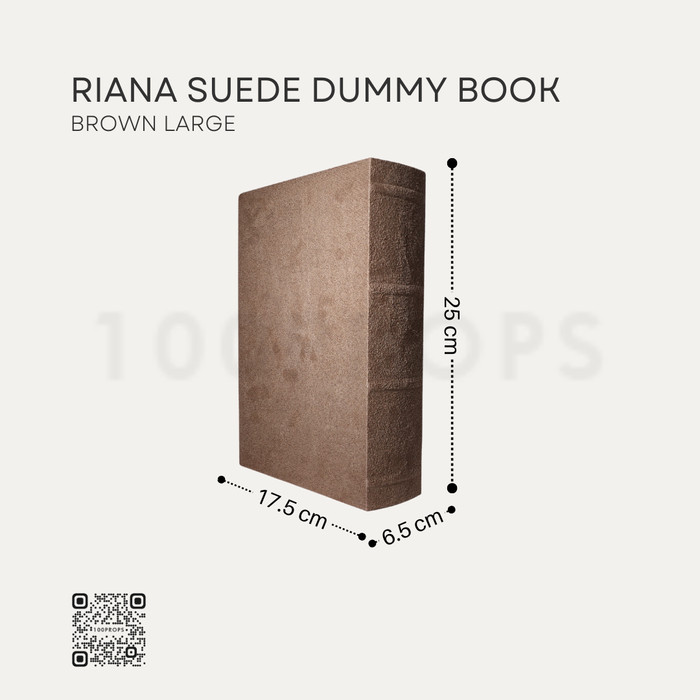 Riana Suede Dummy Book Decor Fabric Decor Home Accessories