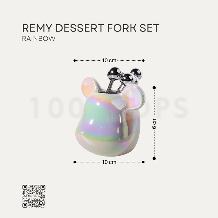 Dessert Fork Set with Holder