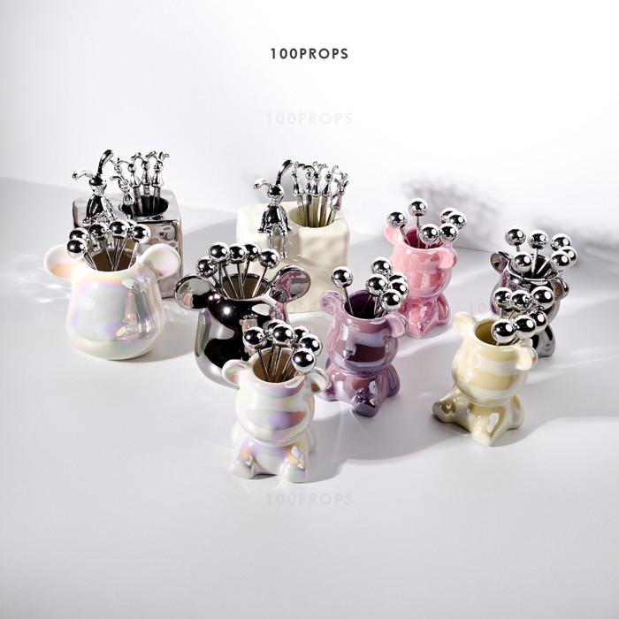 Dessert Fork Set with Holder