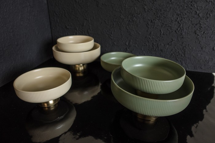 Hailey Bowl | Tray Platform Ceramic | Tempat Buah | Basket