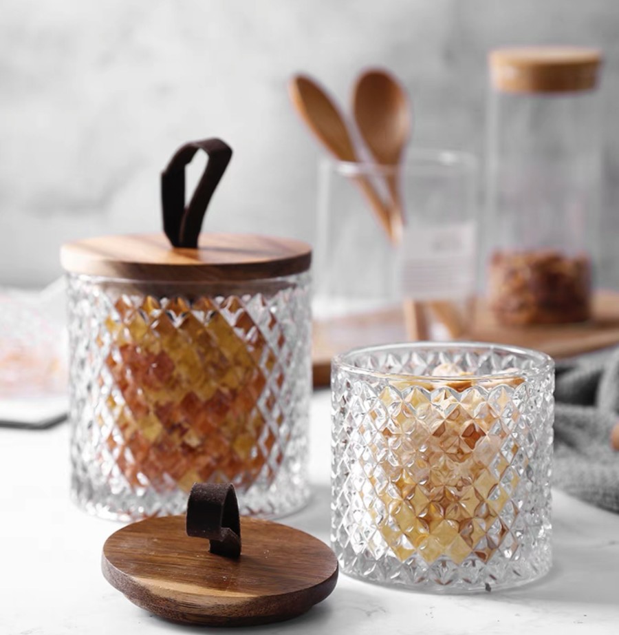 Bianca Jar | Toples Kaca | Wadah Cookies - M tanpa Karet