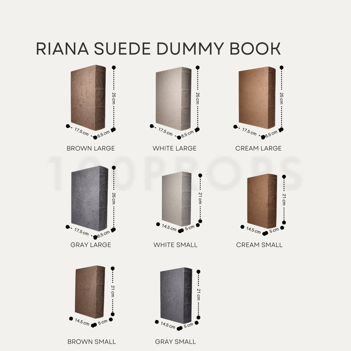 Riana Suede Dummy Book Decor Fabric Decor Home Accessories