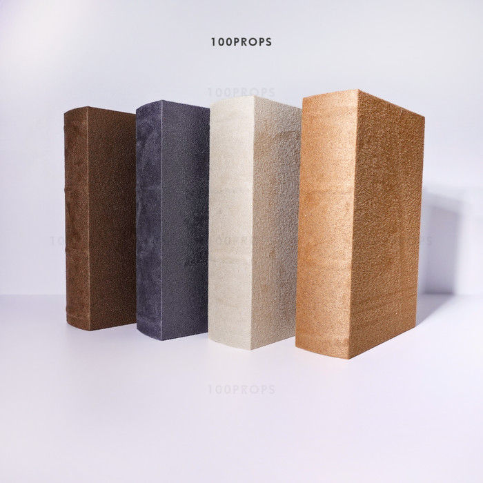 Riana Suede Dummy Book Decor Fabric Decor Home Accessories