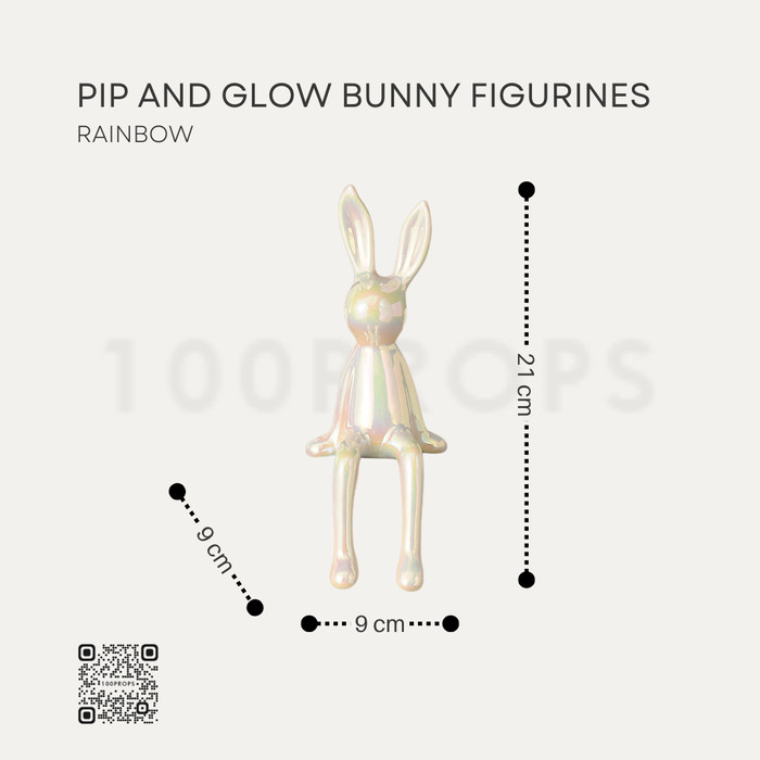 Pip and Glow Bunny Figurines Table Home Decorative Interior