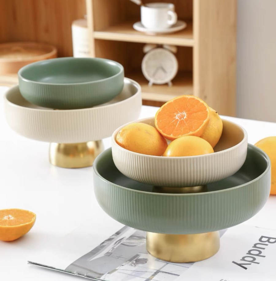 Hailey Bowl | Tray Platform Ceramic | Tempat Buah | Basket