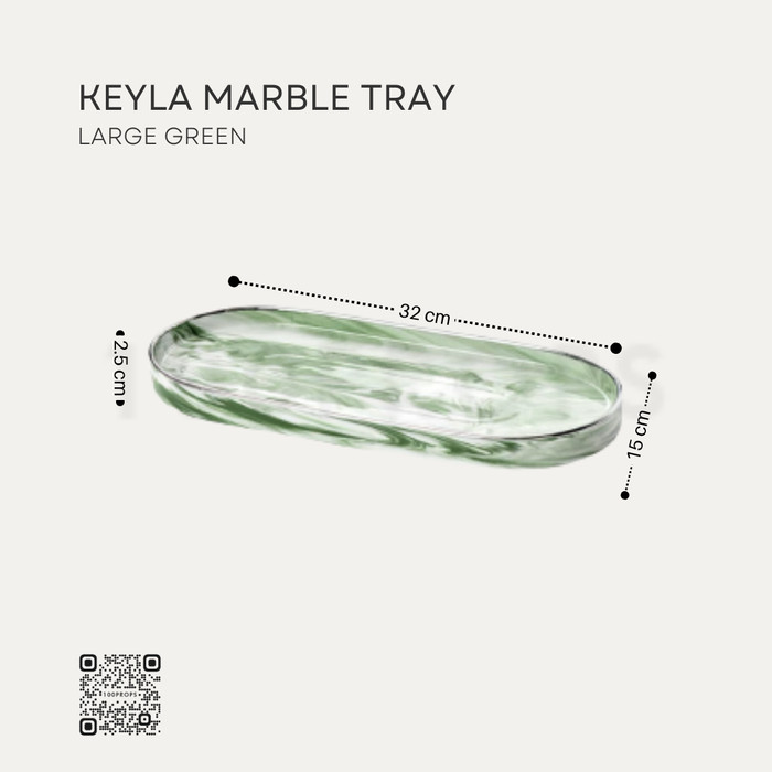 Keyla Marble Tray Ceramic Organizer 