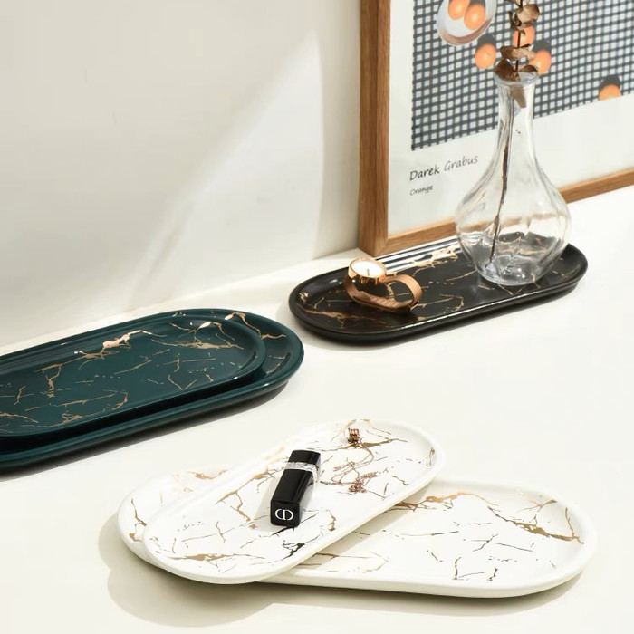 Ella Marble Tray Organizer Decoration