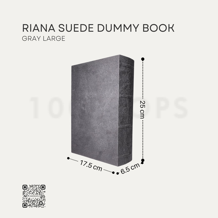 Riana Suede Dummy Book Decor Fabric Decor Home Accessories