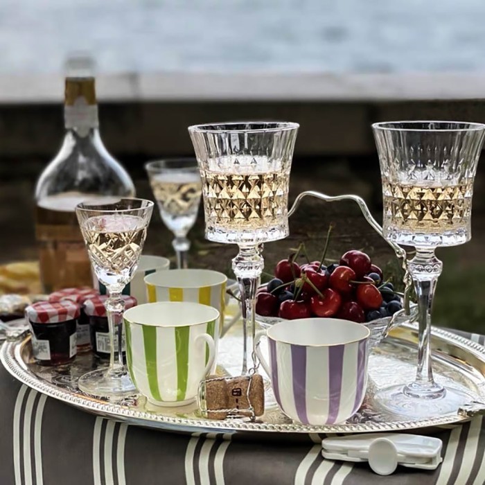 Lady Diamond Crystal Glass Wine Drink | Gelas Pesta bahan Kristal