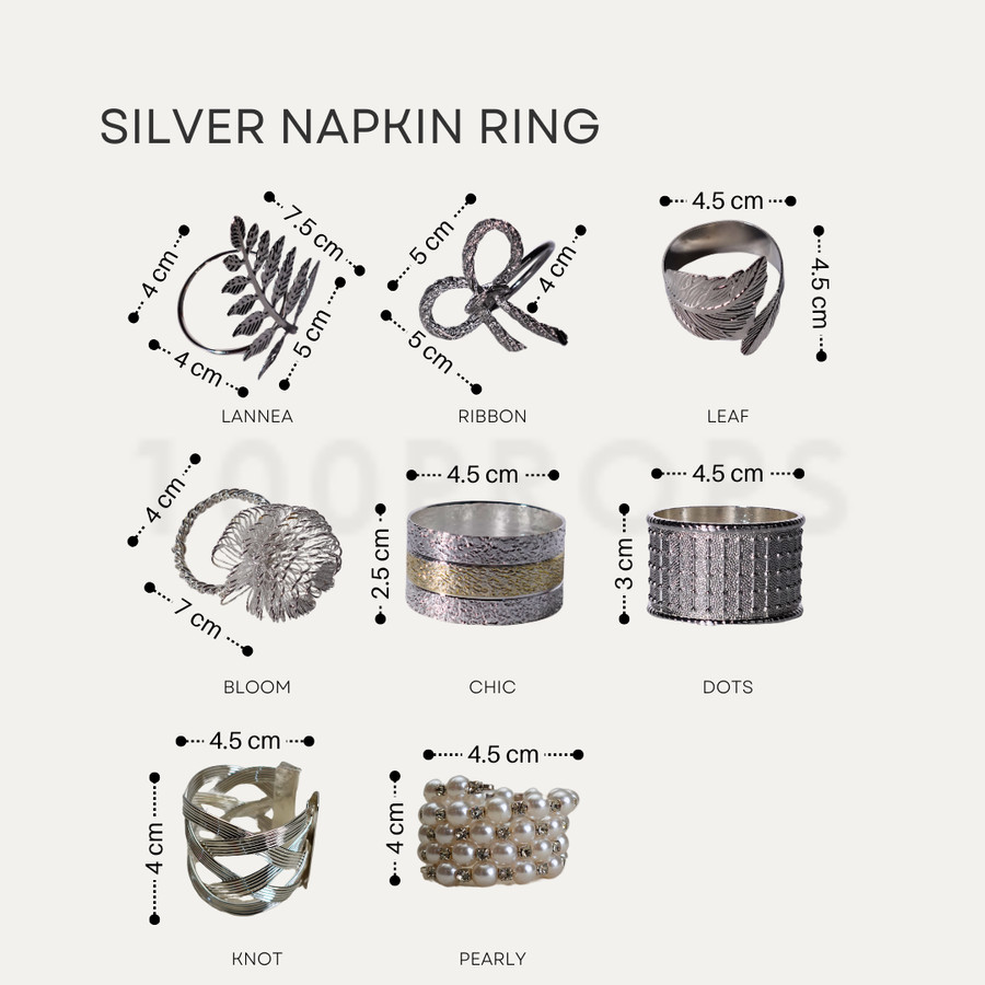 Silver Napkin Serviette Ring Tableware Decoration