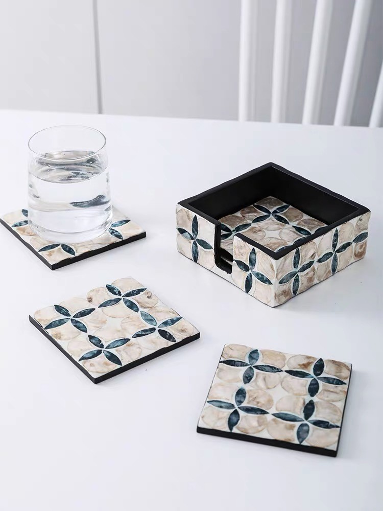 Kamau Coaster set 6 pcs | Tatakan Gelas | Alas Gelas | Gift Set