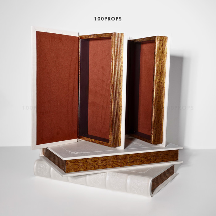 Flory Lily American Wood Dummy Synthetic Leather Storage Book Decor Home Accessories