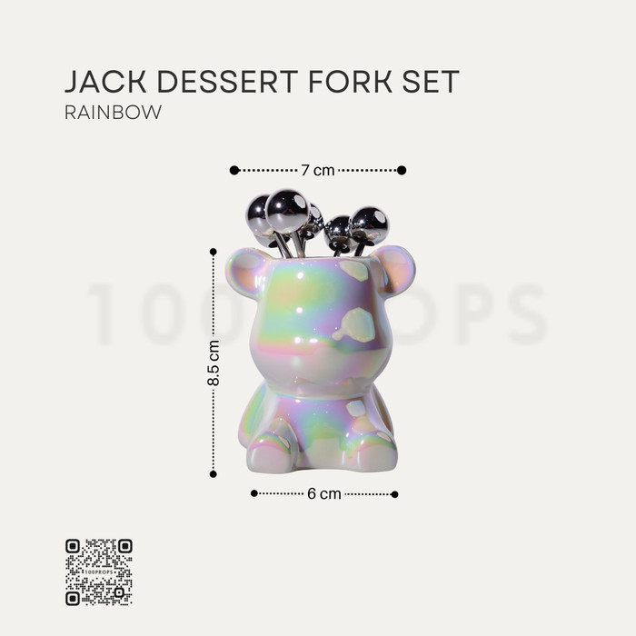 Dessert Fork Set with Holder
