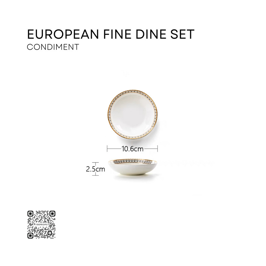 European Fine Dining Serving Bowl | Mangkuk dan piring motif European