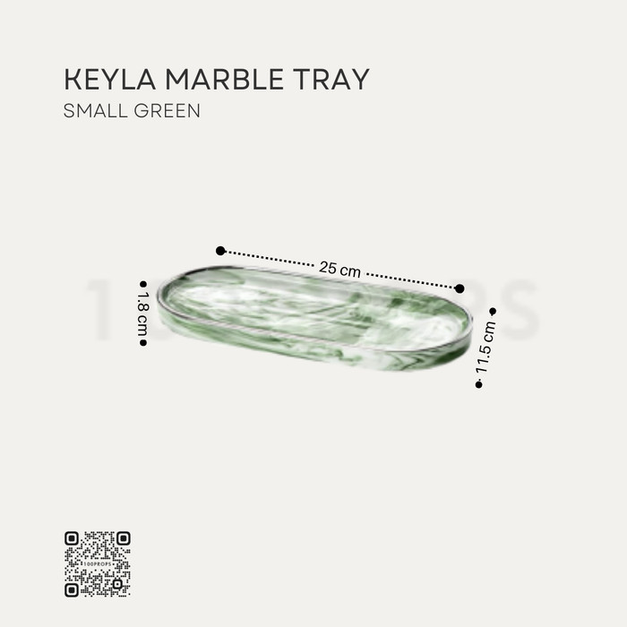 Keyla Marble Tray Ceramic Organizer 