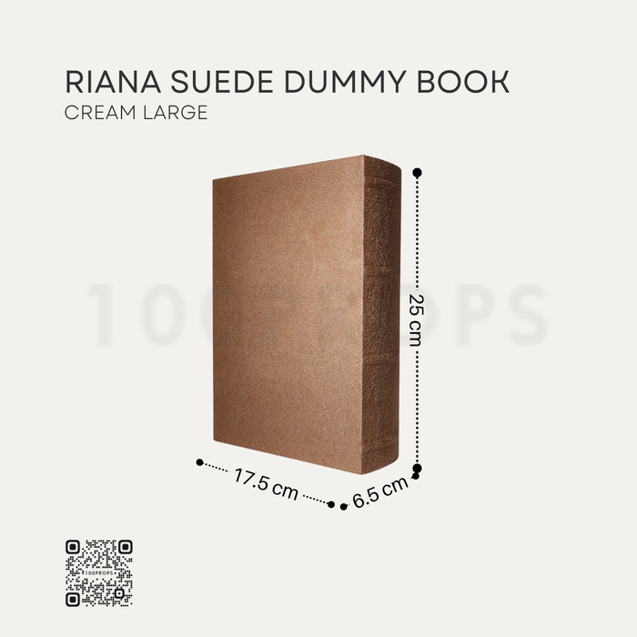 Riana Suede Dummy Book Decor Fabric Decor Home Accessories