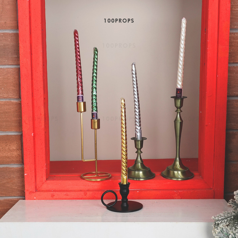 Espiral Taper Candle Set of 4 | Refill Lilin Dekorasi isi 4pcs 