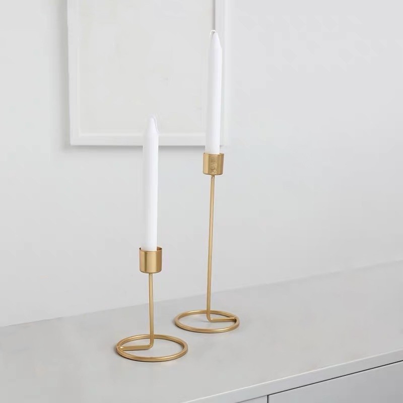 Gold Candlestick holder set/ Candle stand table/Tempat lilin emas
