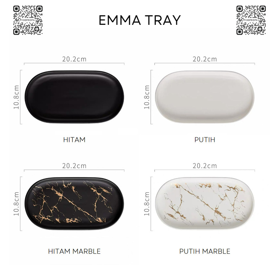 Emma Tray |Tatakan Sabun|Tatakan Lilin|Nampan|Decorative Tray