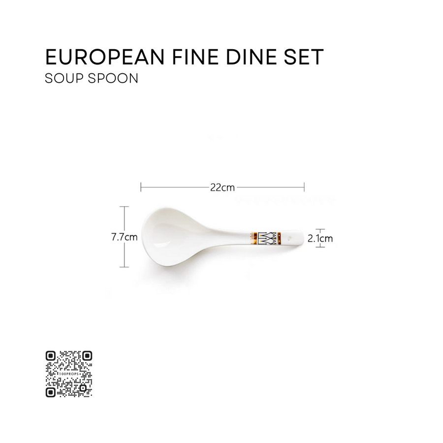 European Fine Dining Serving Bowl | Mangkuk dan piring motif European
