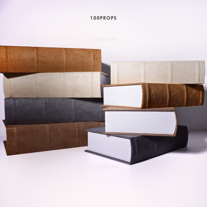 Riana Suede Dummy Book Decor Fabric Decor Home Accessories
