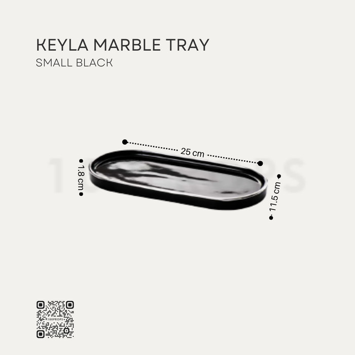 Keyla Marble Tray Ceramic Organizer 