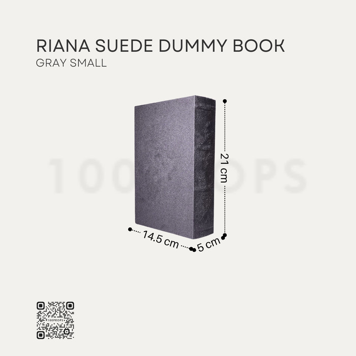 Riana Suede Dummy Book Decor Fabric Decor Home Accessories
