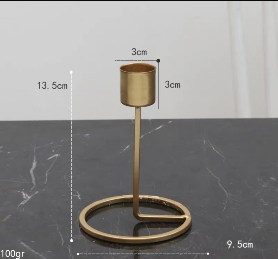 Gold Candlestick holder set/ Candle stand table/Tempat lilin emas
